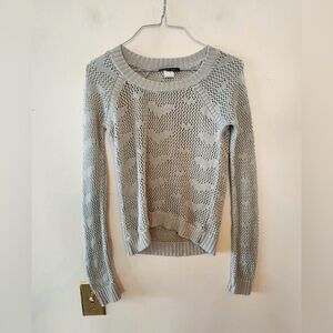 Sweater project grey knitted sweater size womens medium